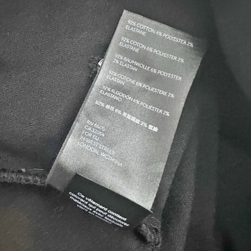 WE THE FREE PEOPLE | Black Denim Stretch Mini Skirt Snap Front Wrap | Size 4 - Image 5