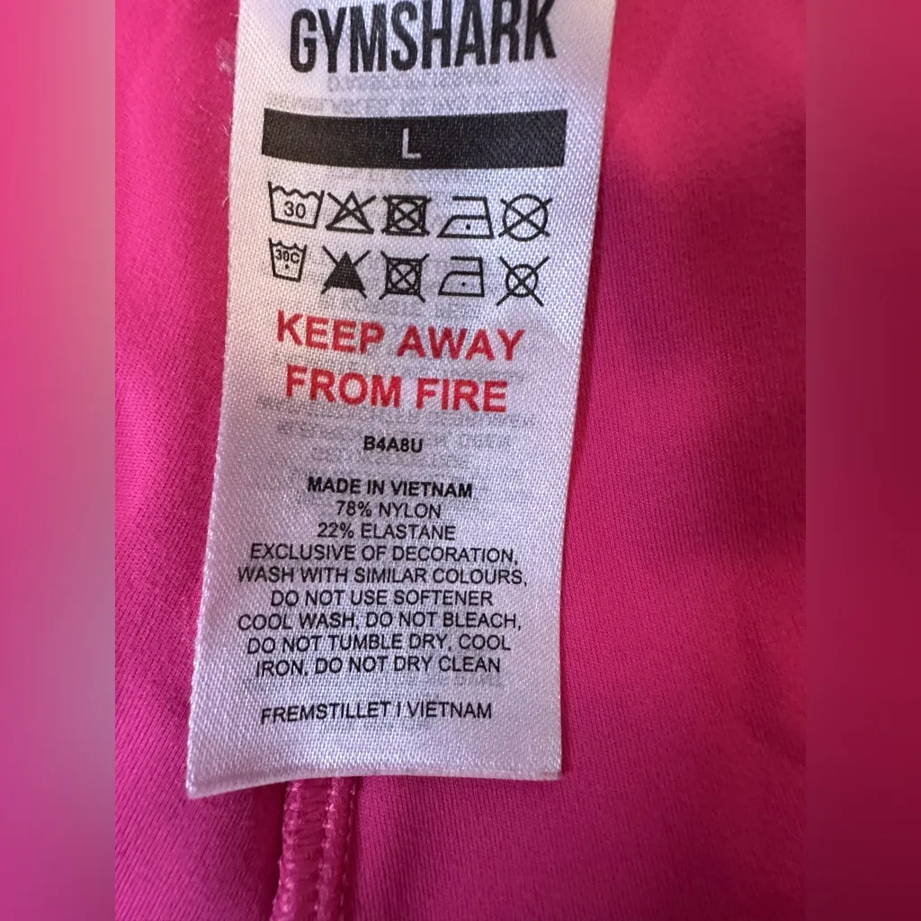 Gymshark Women Crossover  Leggings Size Large Hot Pink/Fuchsia - Image 2