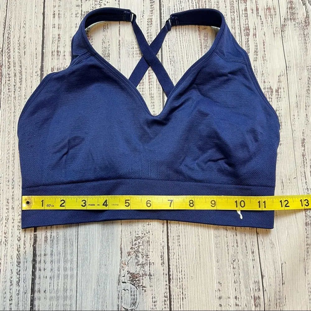 Puma Navy Blue Sports Bra. Size Medium. EUC - Image 8