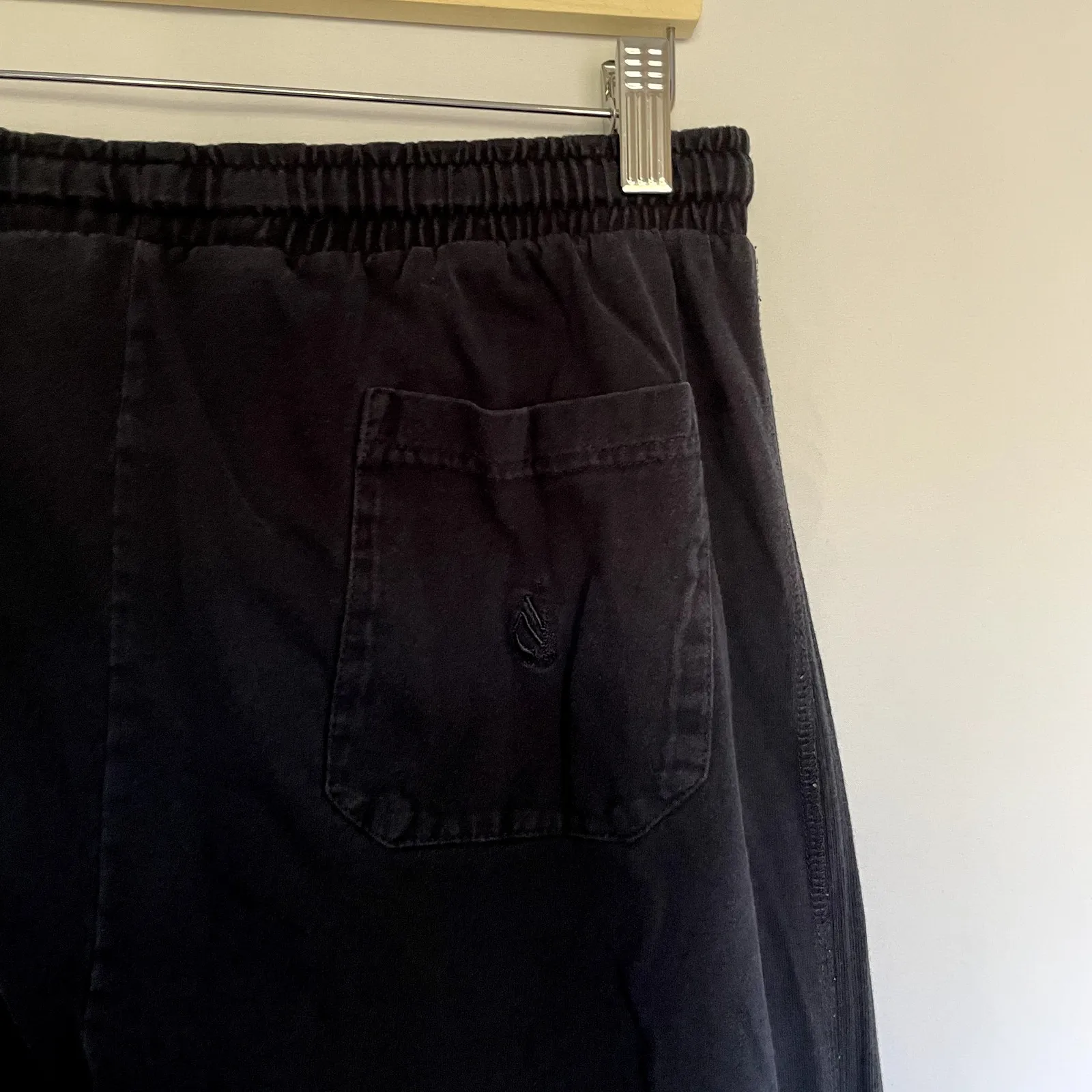 Nautica sleepwear black sweatpants pockets women's size medium cotton trousers - Image 4