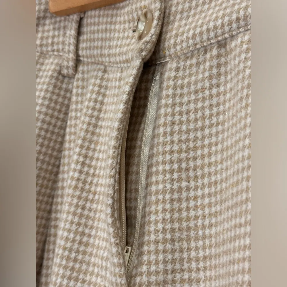 Motel Rocks Yeva Houndstooth Wide Leg Trouser Small Neutral Plaid Edgy Fall Chic - Image 10