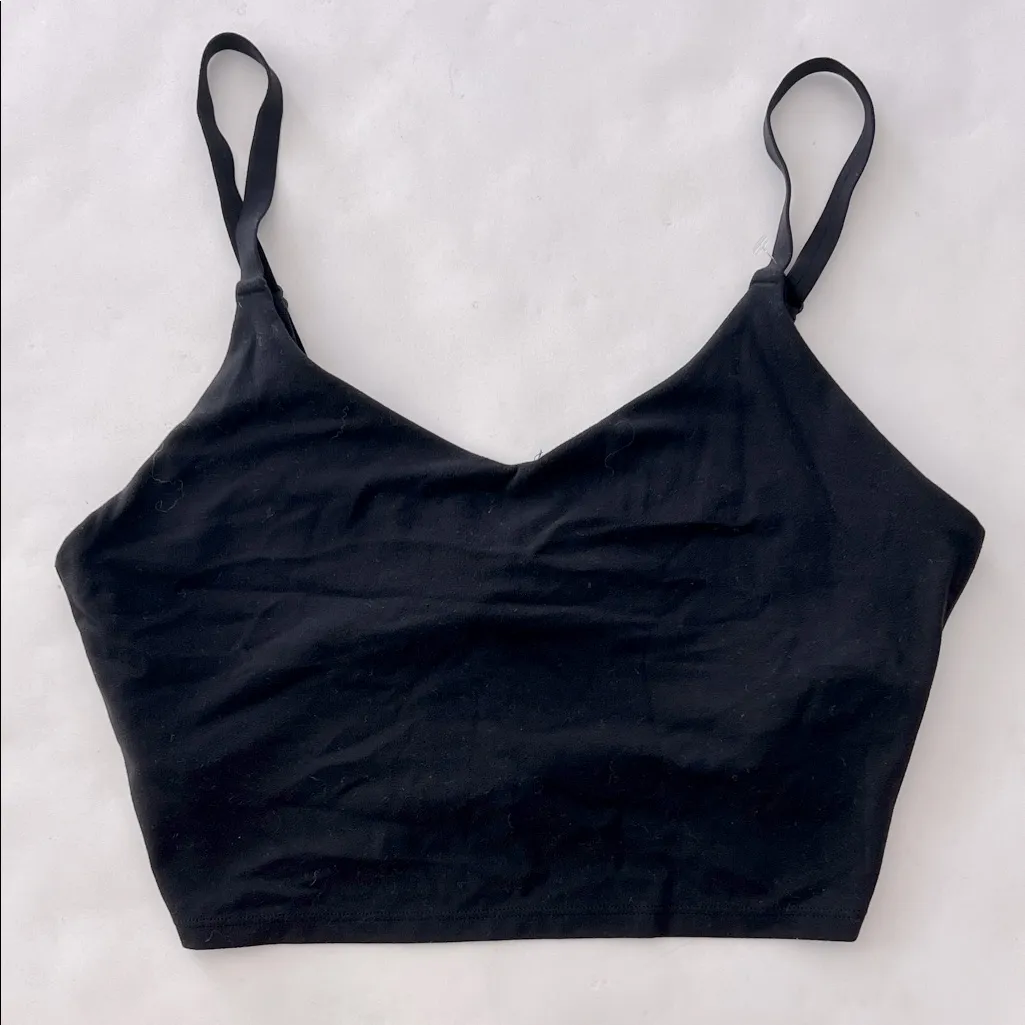 Athleta Elation 2 in 1 Crop Top Black Size Medium - Image 3