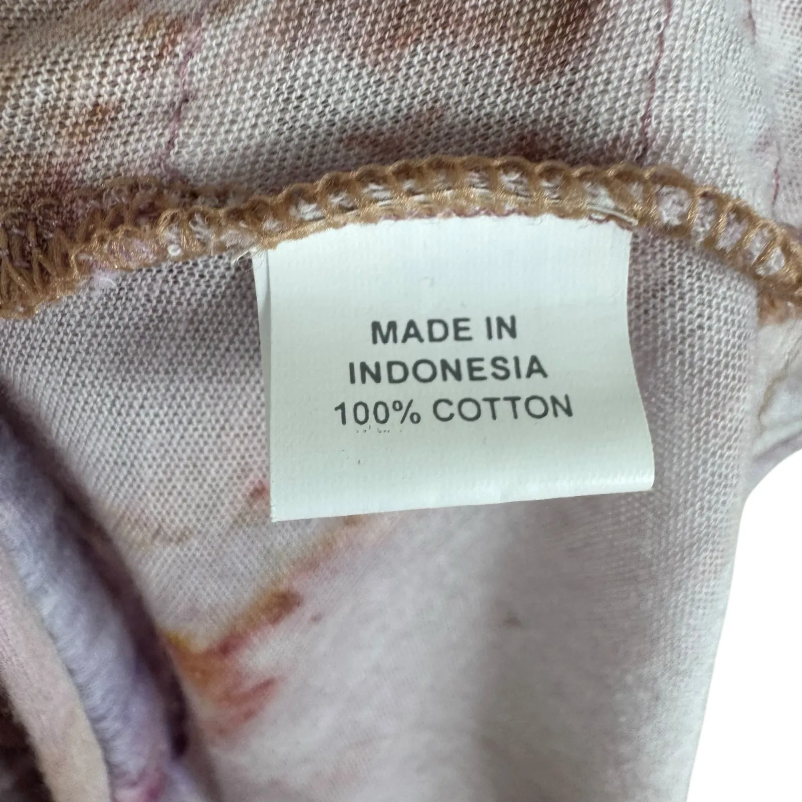 Dunia 100% Cotton Watercolor Print Textured Short Sleeve Scoop Neck T - Image 4