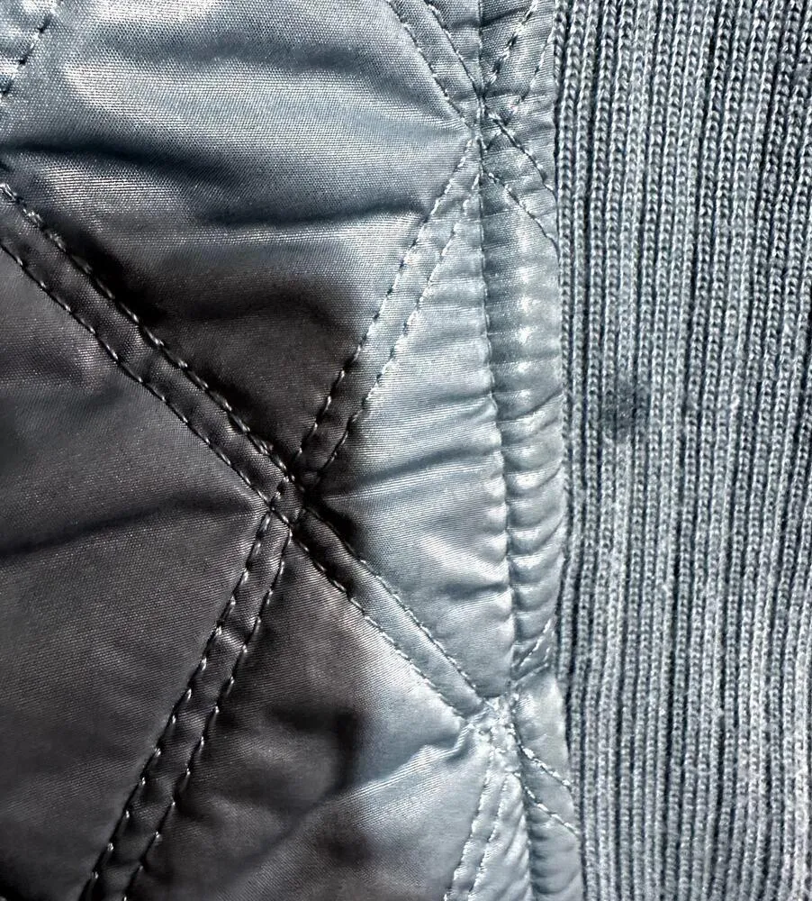 prAna Diva Puffer Vest Sherpa Lined Full Zip Diamond Quilted Ribbed Blue XS - Image 5