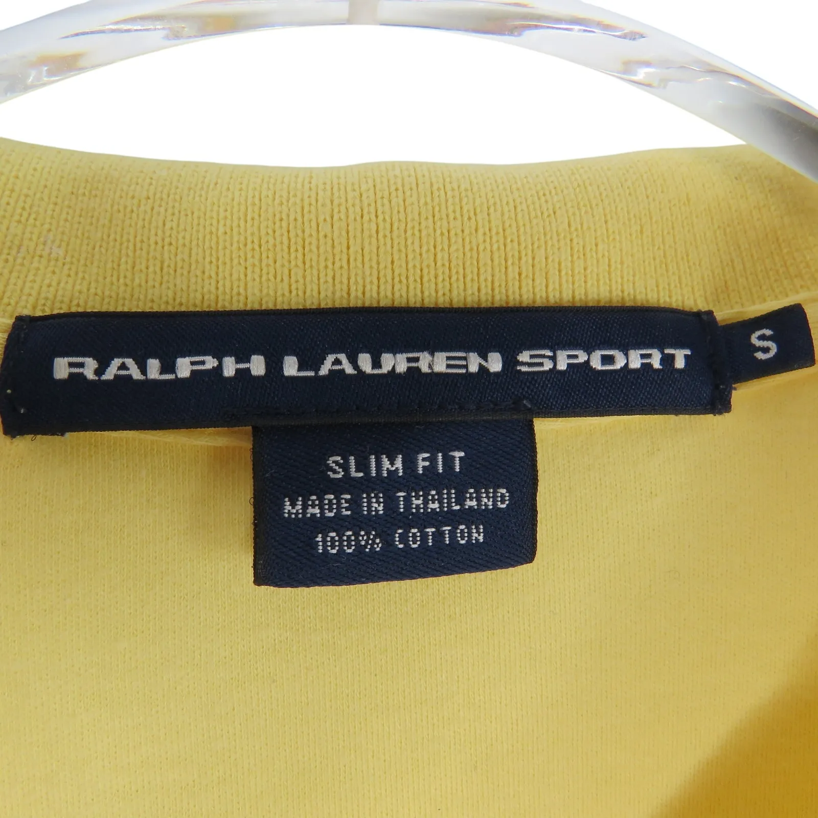 Vintage Ralph Lauren Pastel Yellow Polo Shirt Small Preppy Retro Classiccore - Image 3