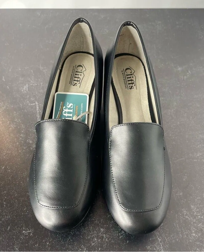 Cliffs by White Mountain Women’s Bravado Wedge Loafers Black Smooth Sz 9.5 - Image 3
