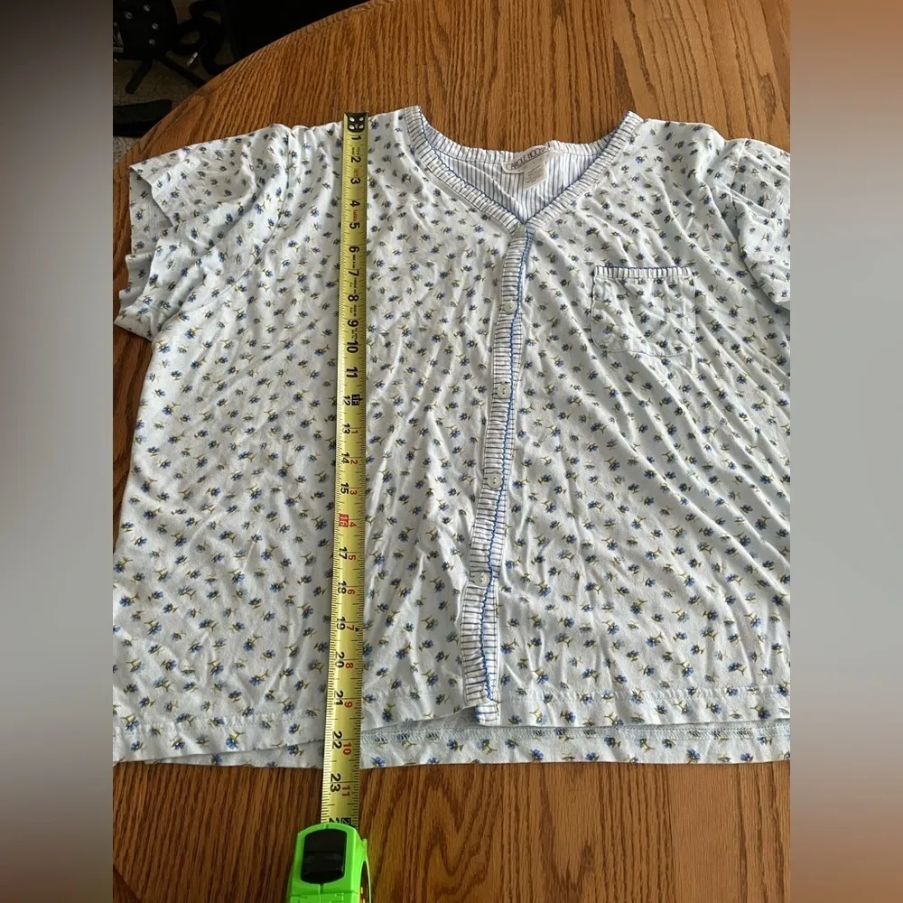 Carole Hochman Floral Print Pajama Sleep Set Size L Color Blue - Image 7