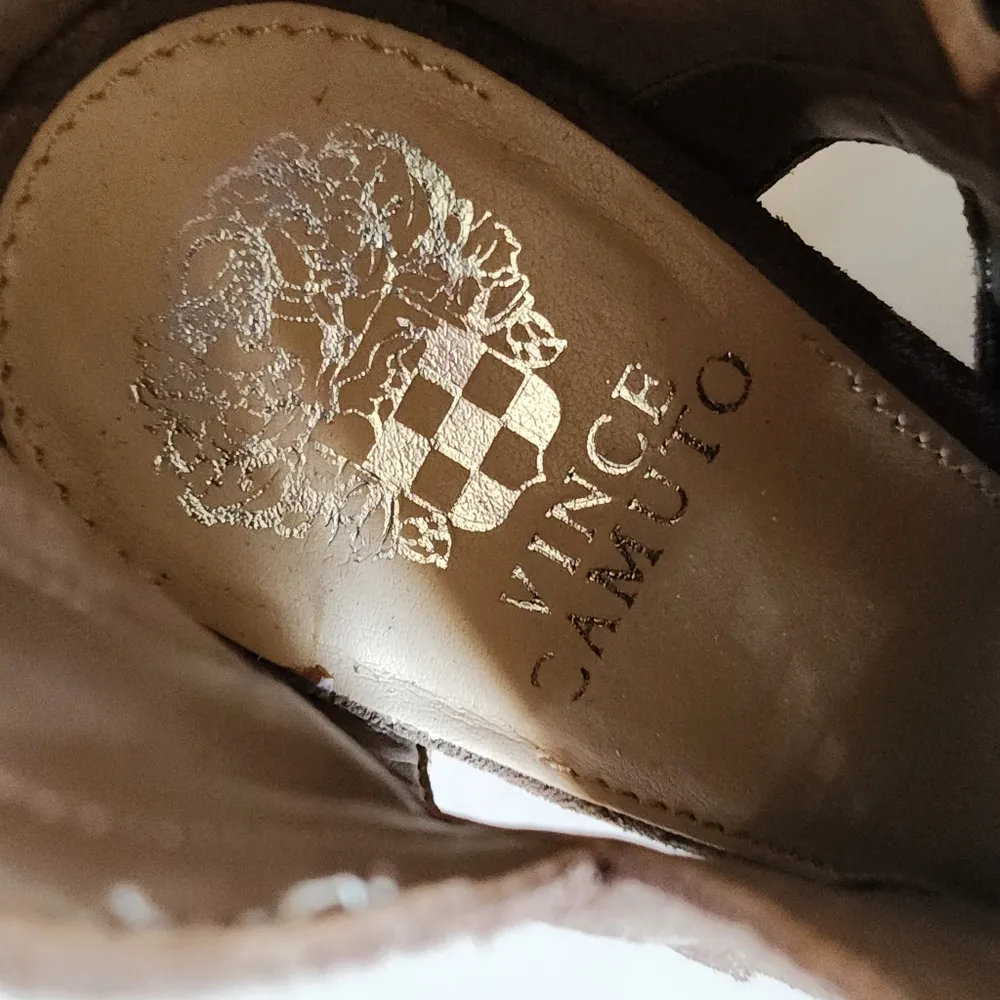 Vince Camuto Ebelin Tuscan Taupe Peep Toe Bootie Size 9½ - Image 6