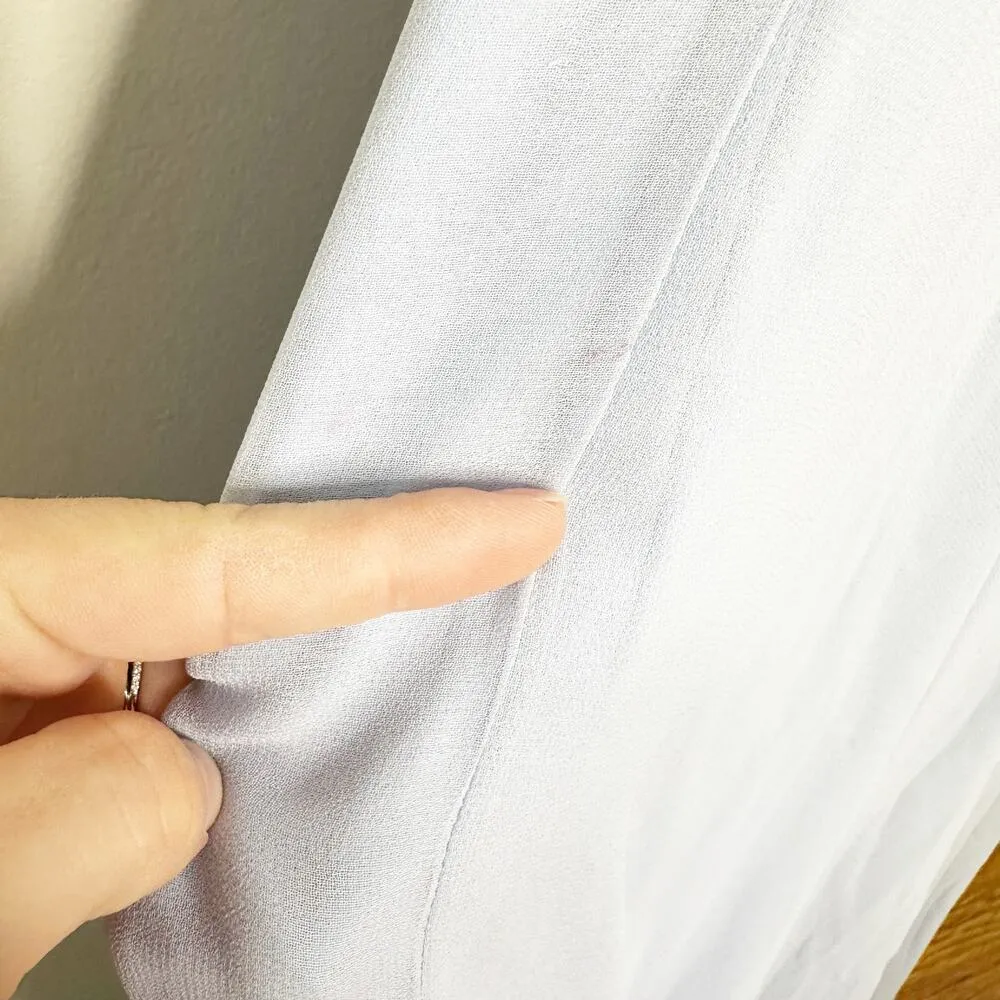 Mac Duggal 9181 Powder Blue Chiffon Gown w/ Fully Beaded 3/4 Sleeve Top 4 $598 - Image 5