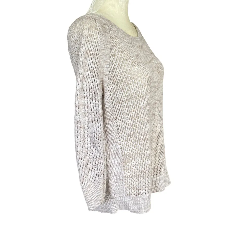 New York & Company long sleeve tan cream sweater top shirt women’s size medium - Image 2