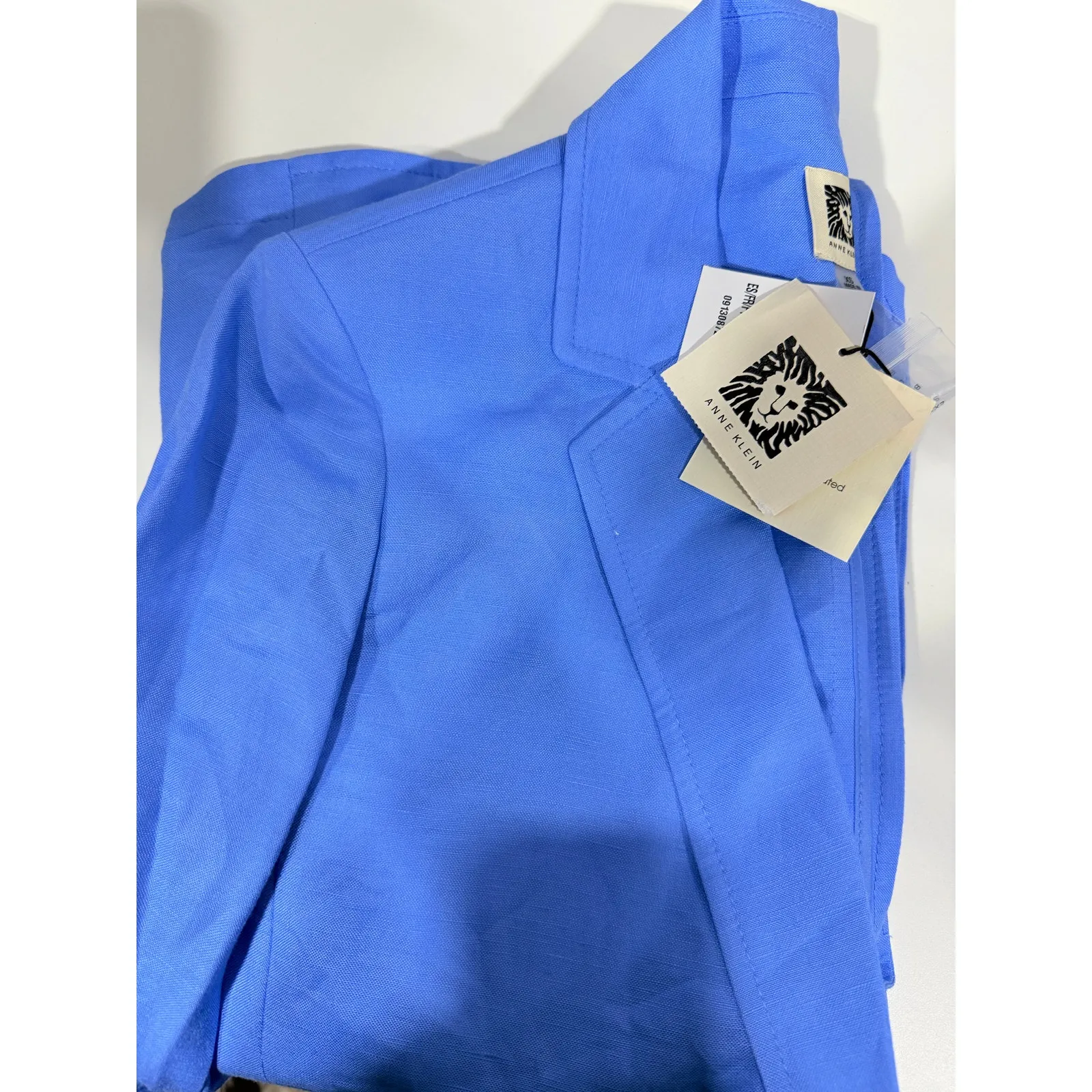 Women's Linen ONE Bttn Notch Collar W/Scrunch SL, Adriatic - Image 4