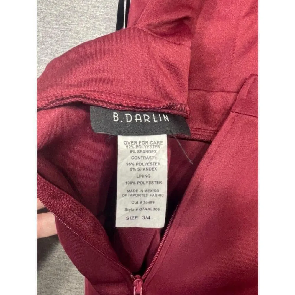 Women's B. Darlin Red Dress Size 3/4 NWT - Image 4