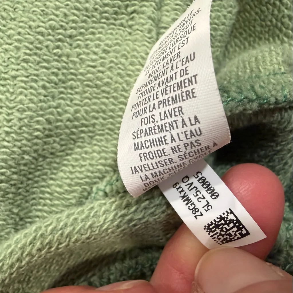 Aerie Sage Green Throwback Half Zip Hoodie Sweatshirt Pullover size Medium - Image 10