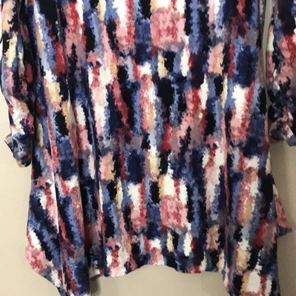 Philosophy colorful lightweight stretchy ladies tunic top size small - Image 3