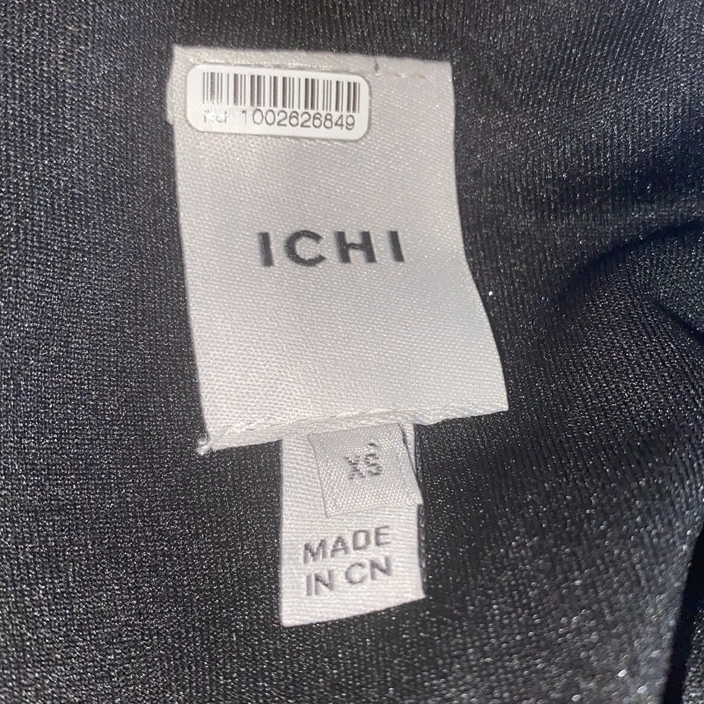 $280 GARMENTORY ICHI ANTIQUITES Metallic Striped Peplum Jumpsuit In Black xs - Image 7