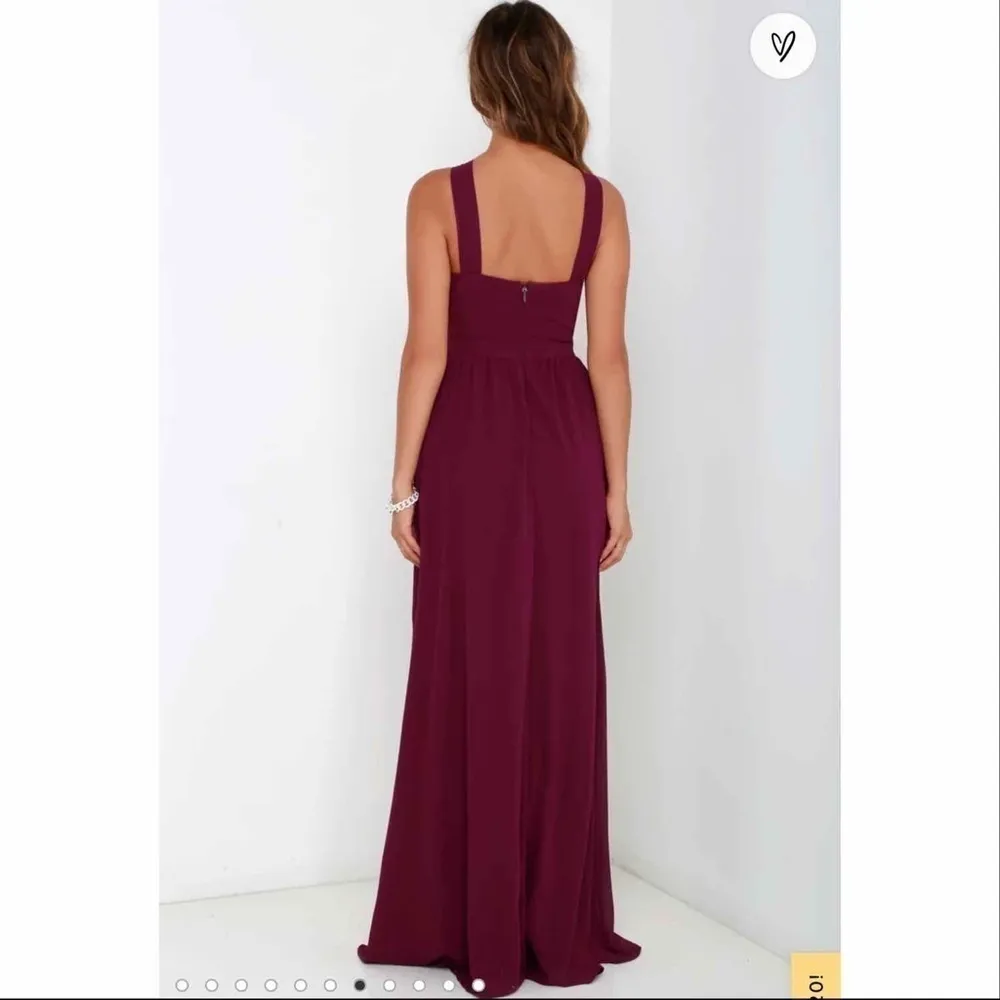 Lulu’s Air of Romance Burgundy Maxi Dress - Image 5
