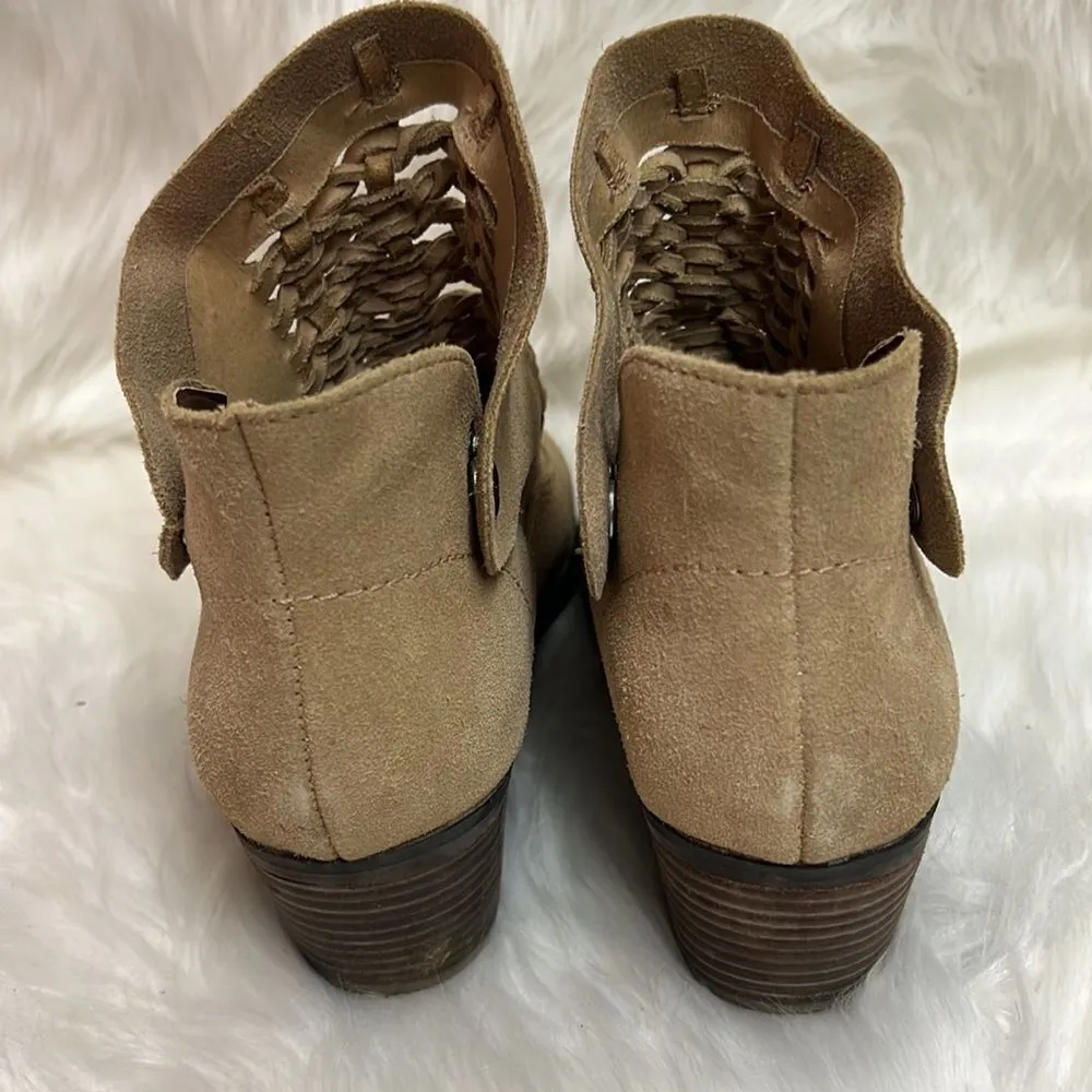 Faryl Robin Plume Doran StrappyTan Suede Bootie Size 8.5 D20 Tan - Image 7