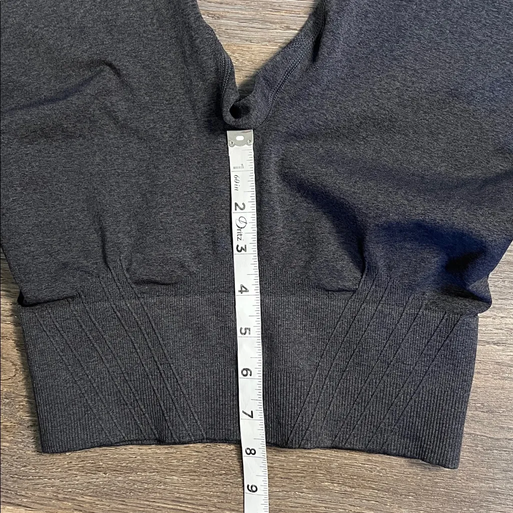 Buffbunny Collection Heather Grey Leggings Size Small Black - Image 7