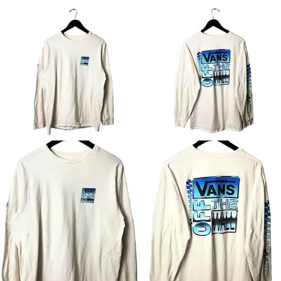 Vans Off The Wall T Shirt Classic Fit Skate Double Sided Graphic Tee L - Image 2