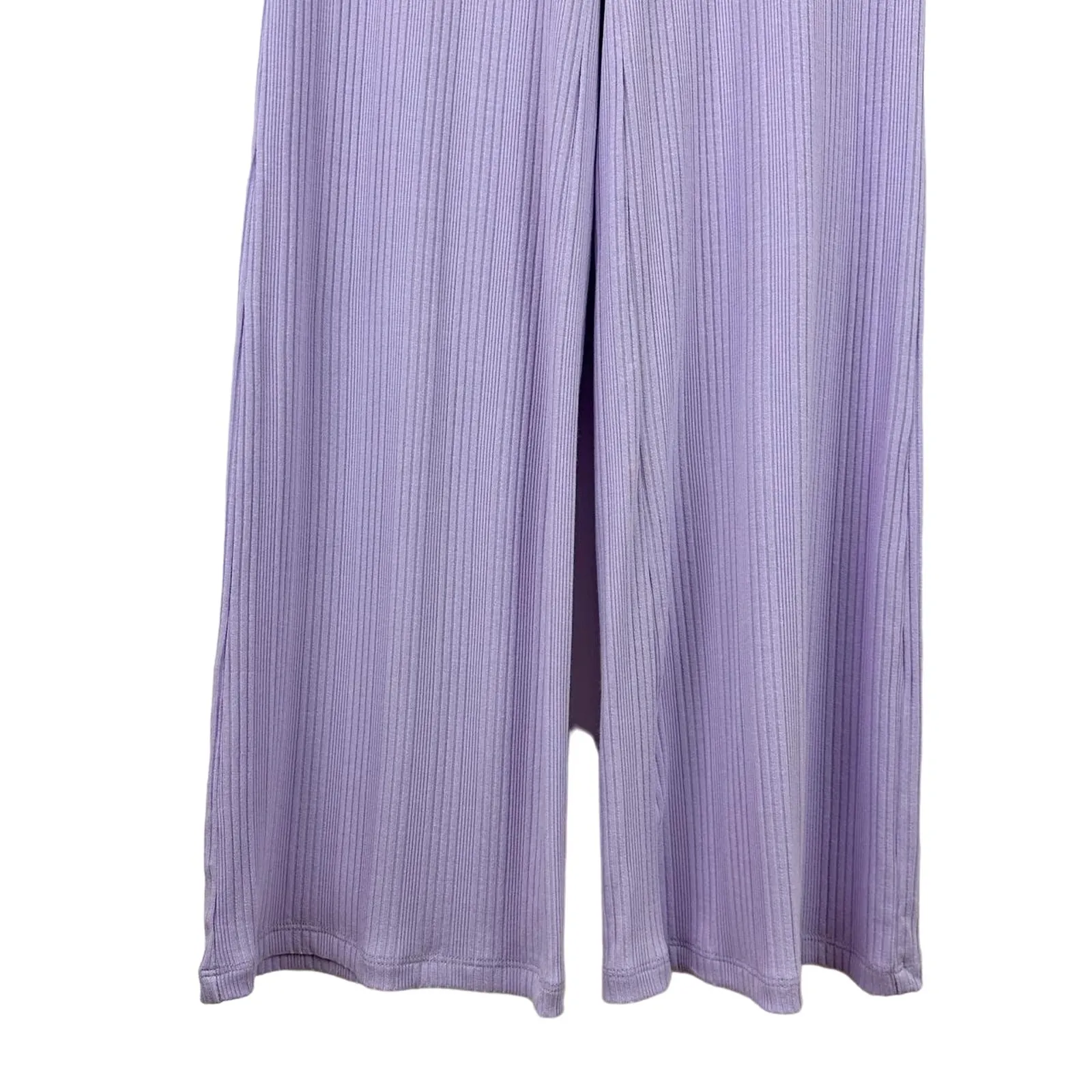 Jonathan Simkhai Lavender Ribbed Knit Flare Pant‎ Size Medium Purple - Image 4
