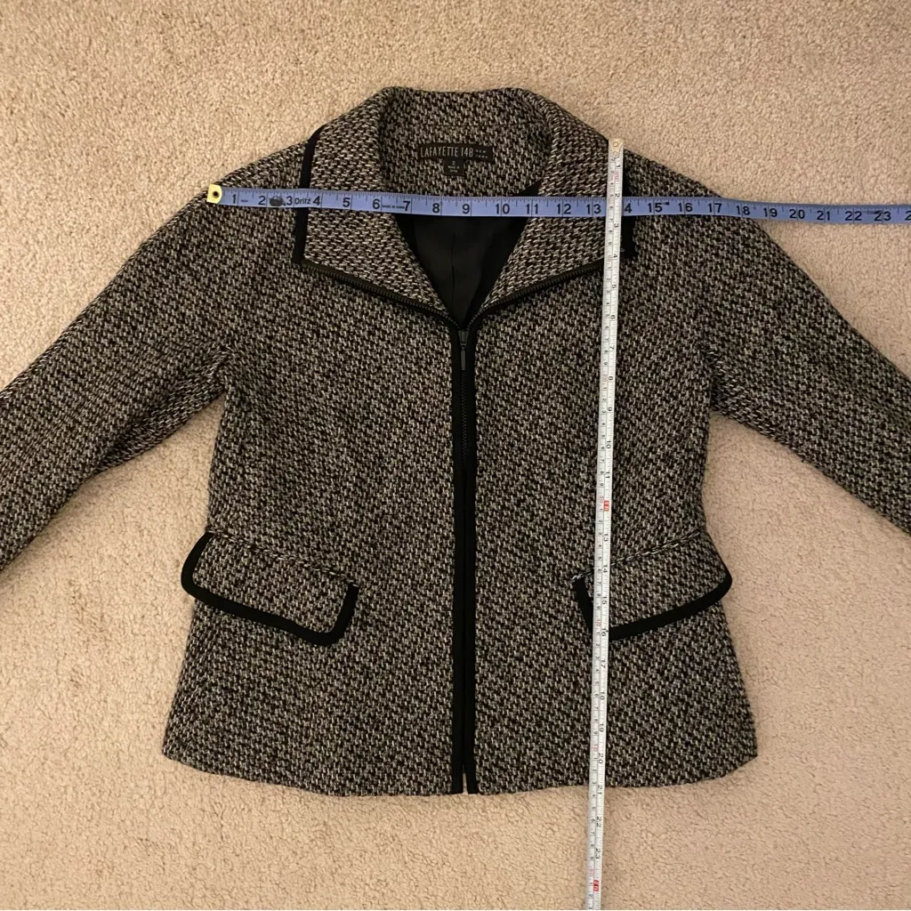 Lafayette 148 NY Career Tweed Blazer Jacket - Image 7