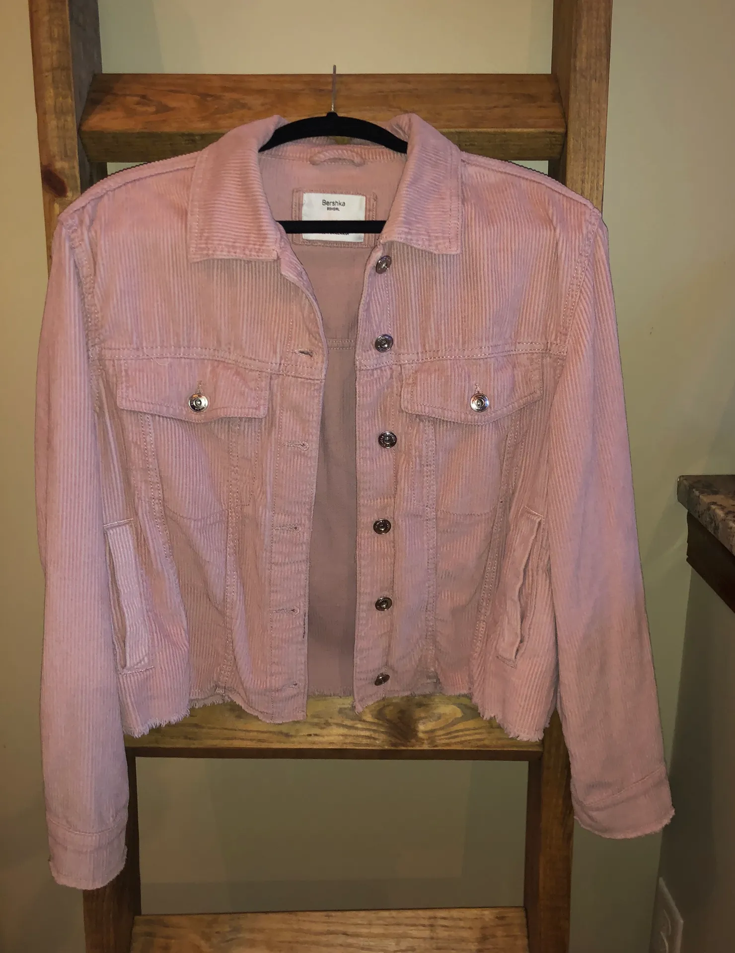 Berksha Pastel Pink Corduroy Jacket   - Image 3
