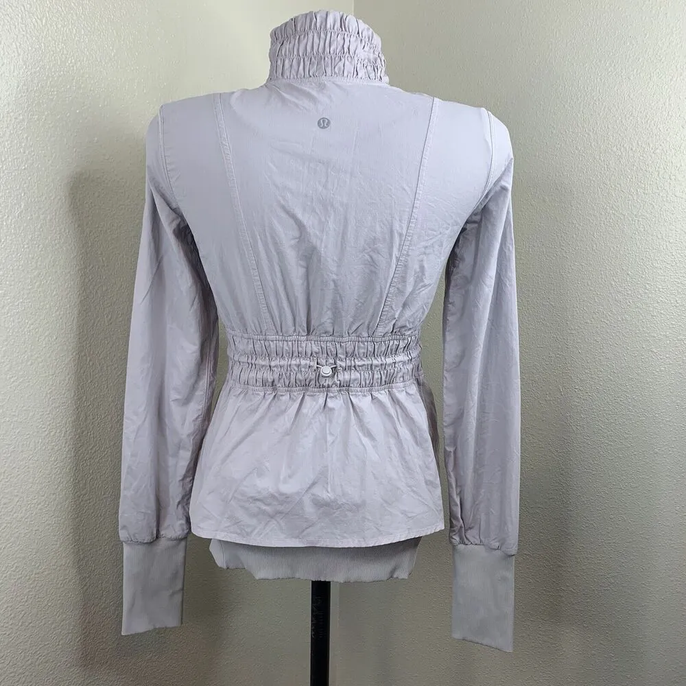 Lululemon Sights Seen Chrome Full Zip Jacket Size 2 Womens Athletic Casual Cinch - Image 7