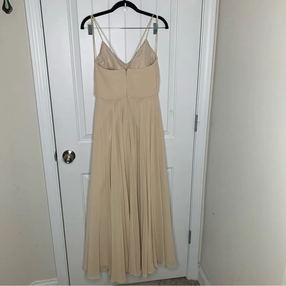 Jenny Yoo Collection BHLDN inesse‎ champagne bridesmaids maxi dress size 0 - Image 6
