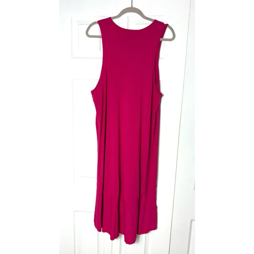 Ann Taylor Fuchsia Pink Sleeveless Hi-Low Knit Sweater Dress Size XL - Image 7