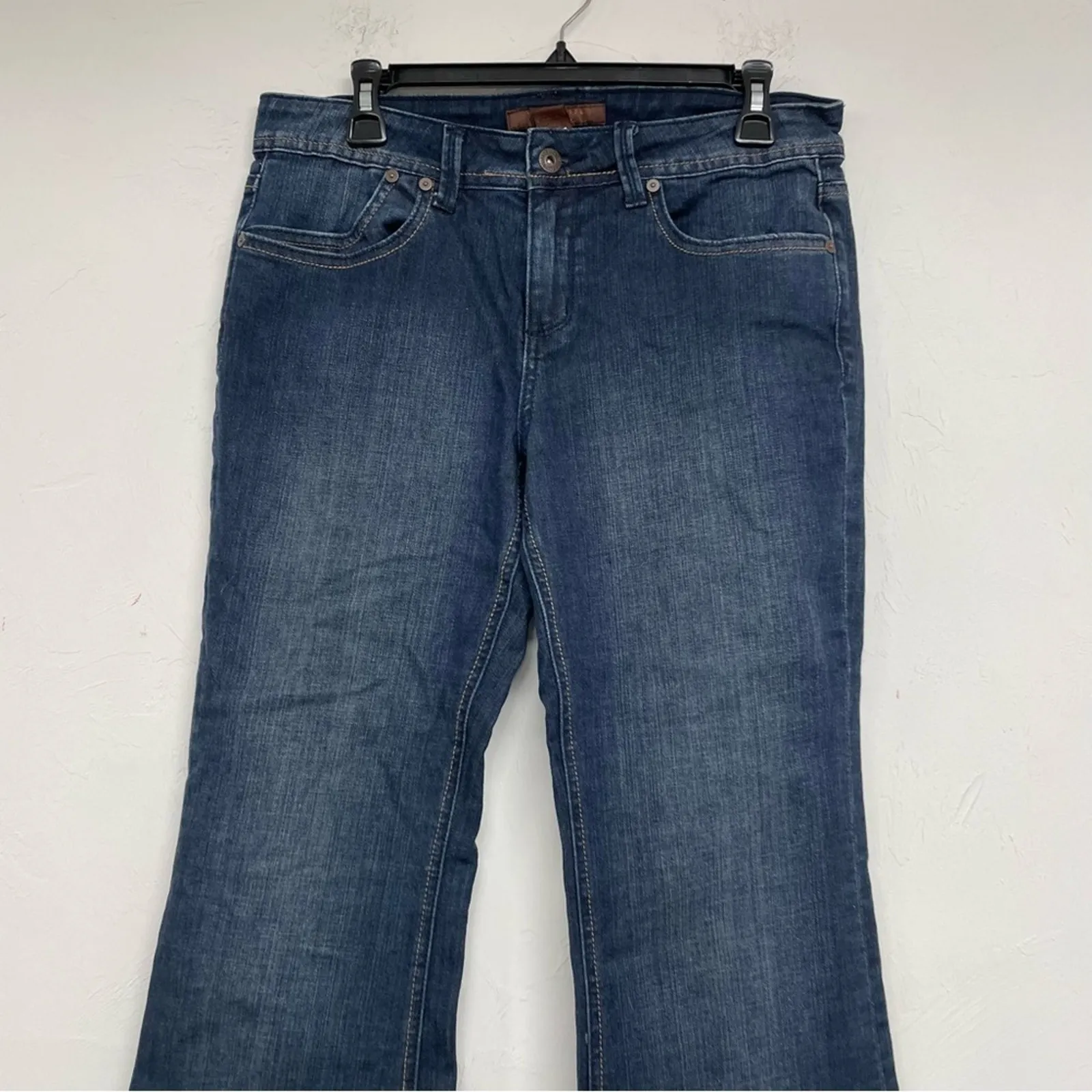 The Limited Vintage Dark Wash Flare Leg Jeans Womens 10 Blue Y2K Flap Pocket - Image 2