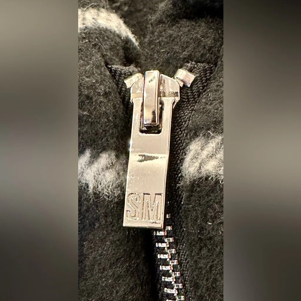 Women’s Steve Madden Black & White Plaid Belted Coat - Image 5