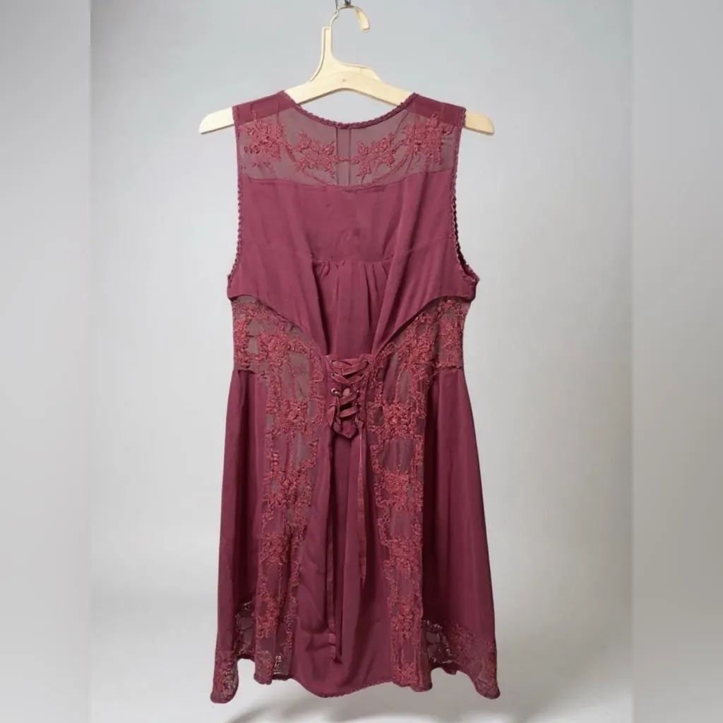 Free People Mauve Lace Chemise - Image 2