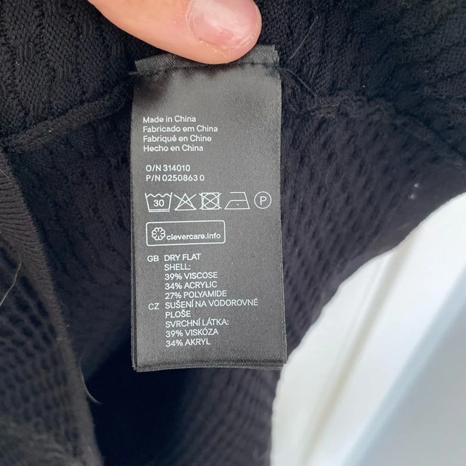 H&M‎ Rayon Blend Black Scoop Neck Cap Sleeve  Textured Club Night Dress Size Lg - Image 4