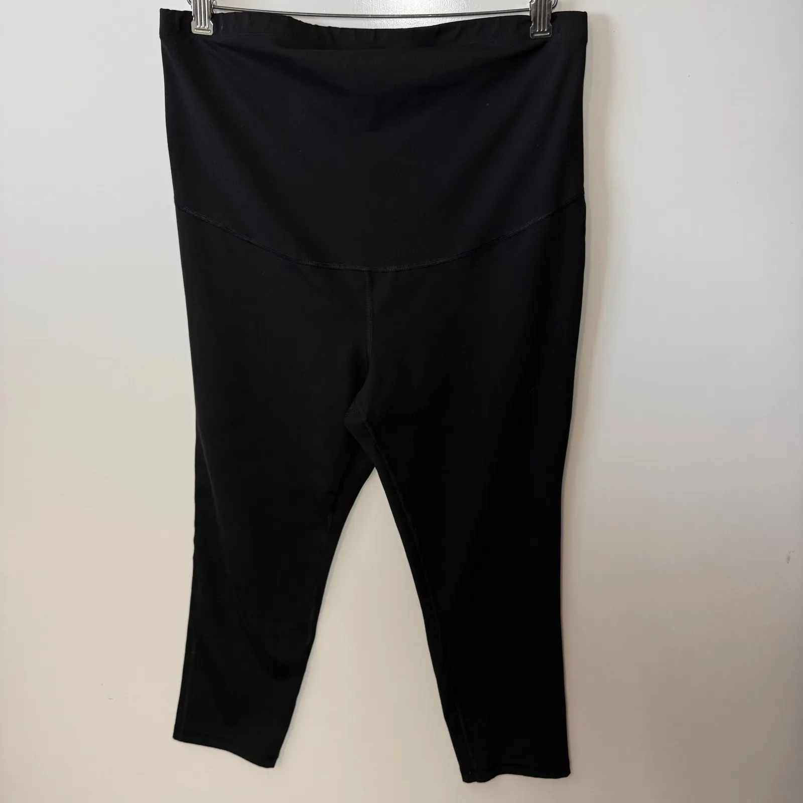 Old Navy‎ Active Elevate Go-Dry Black Maternity Cropped Leggings Womens L - Image 6