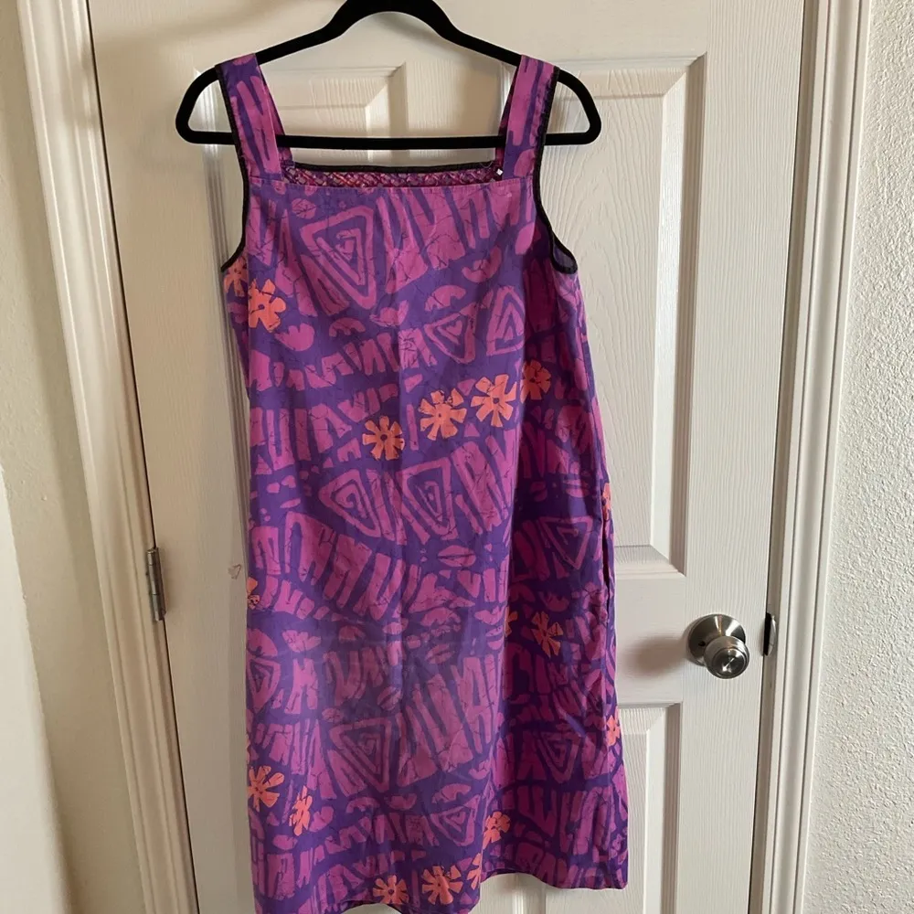 Purple Patterned Dress pocket women’s Size s/m - Image 10