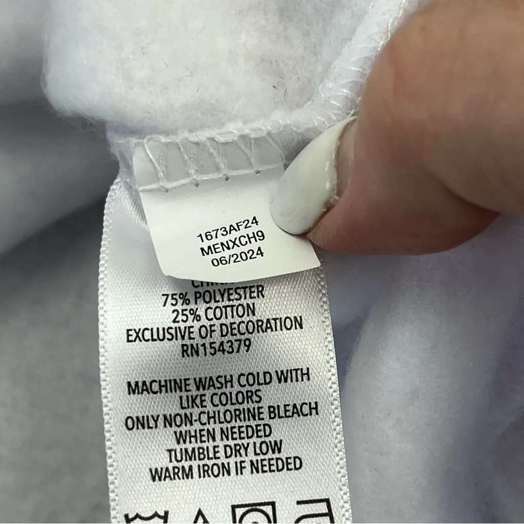 Aeropostale White USA Oversized Crew Sweatshirt Womens Large Patriotic NEW *FLAW - Image 6