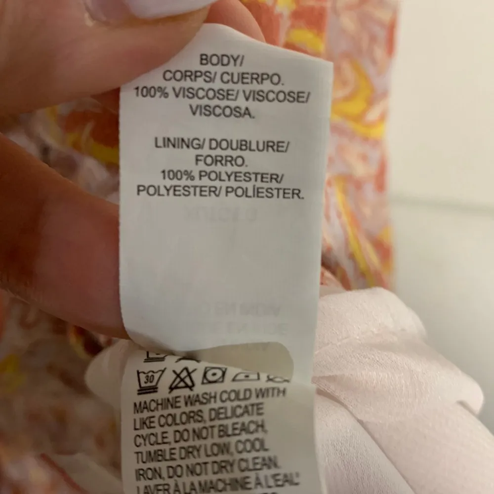 LUCKY BRAND YELLOW PINK FLORAL FELICE HI LOW MIDI DRESS XL - Image 6