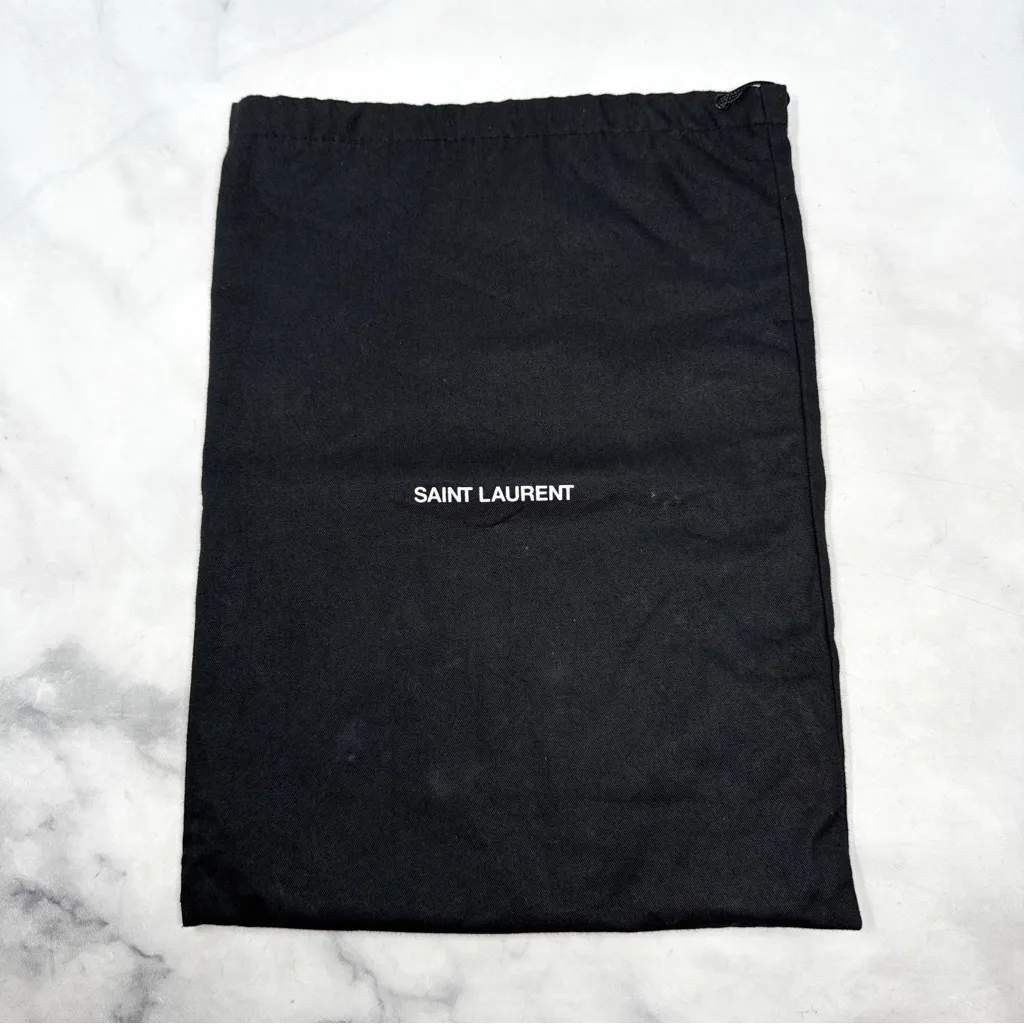 Saint Laurent Bea Bow Suede Square Toe Ankle Wrap Strap Sandal Heels Brown 37 - Image 12