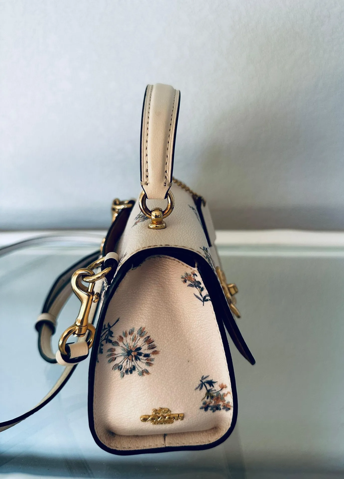 Micro Tilly Top Handle With Dandelion Floral Print Rare/sold Out Bag - Image 6