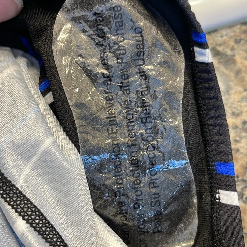 Adidas Vortex-Back Sport Active Black Blue Training Swimsuit Size 40 EUC #1292 - Image 9