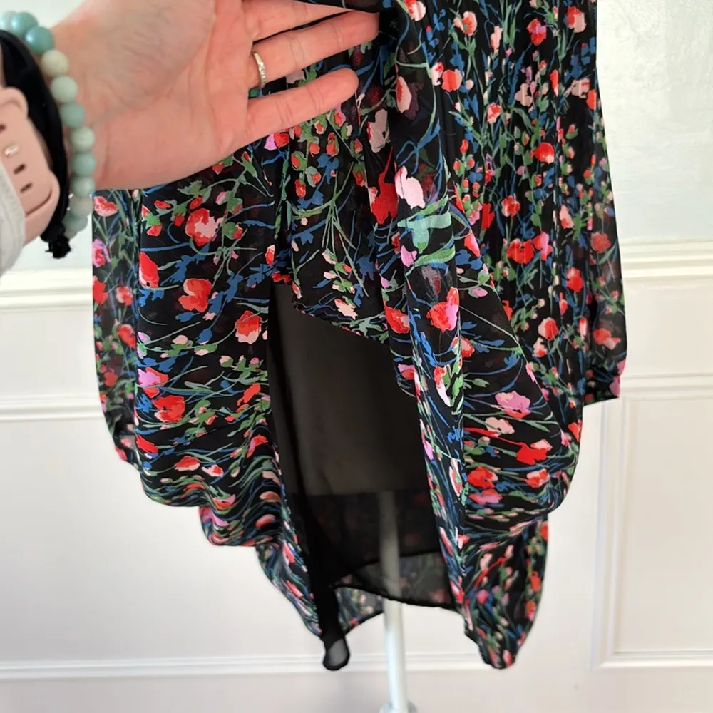 Zara The Annie Dress Floral Pleated Mini Flowy Dress XL Cottage Core Soft Girl - Image 7