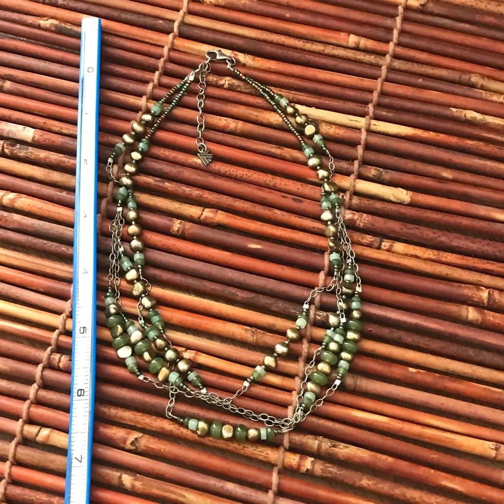 Silpada  Multi strand Green Beaded Necklace. 17” - 19” - Image 6