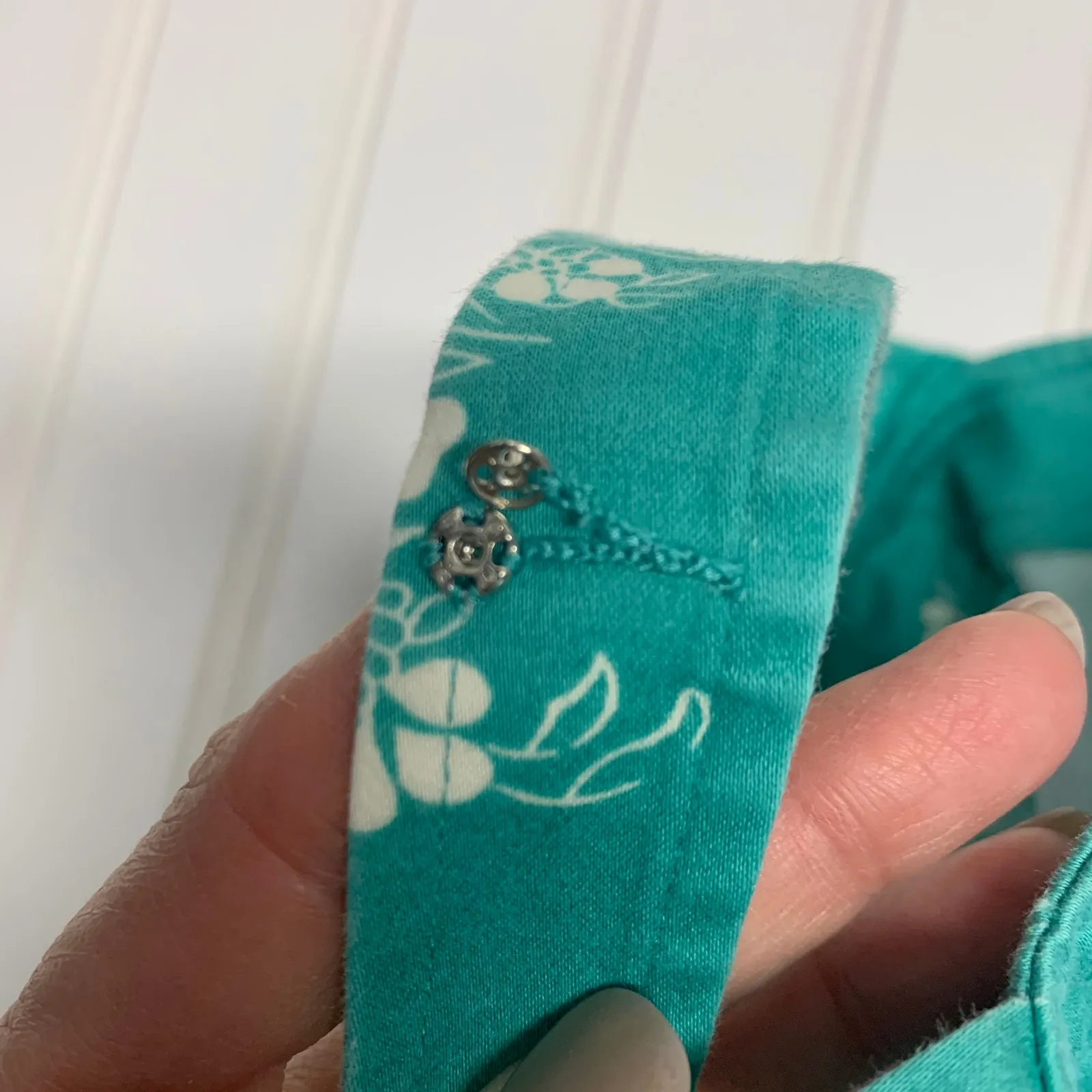 Jones New York Teal Green Floral Sheath Dress Sz 10P - Image 10