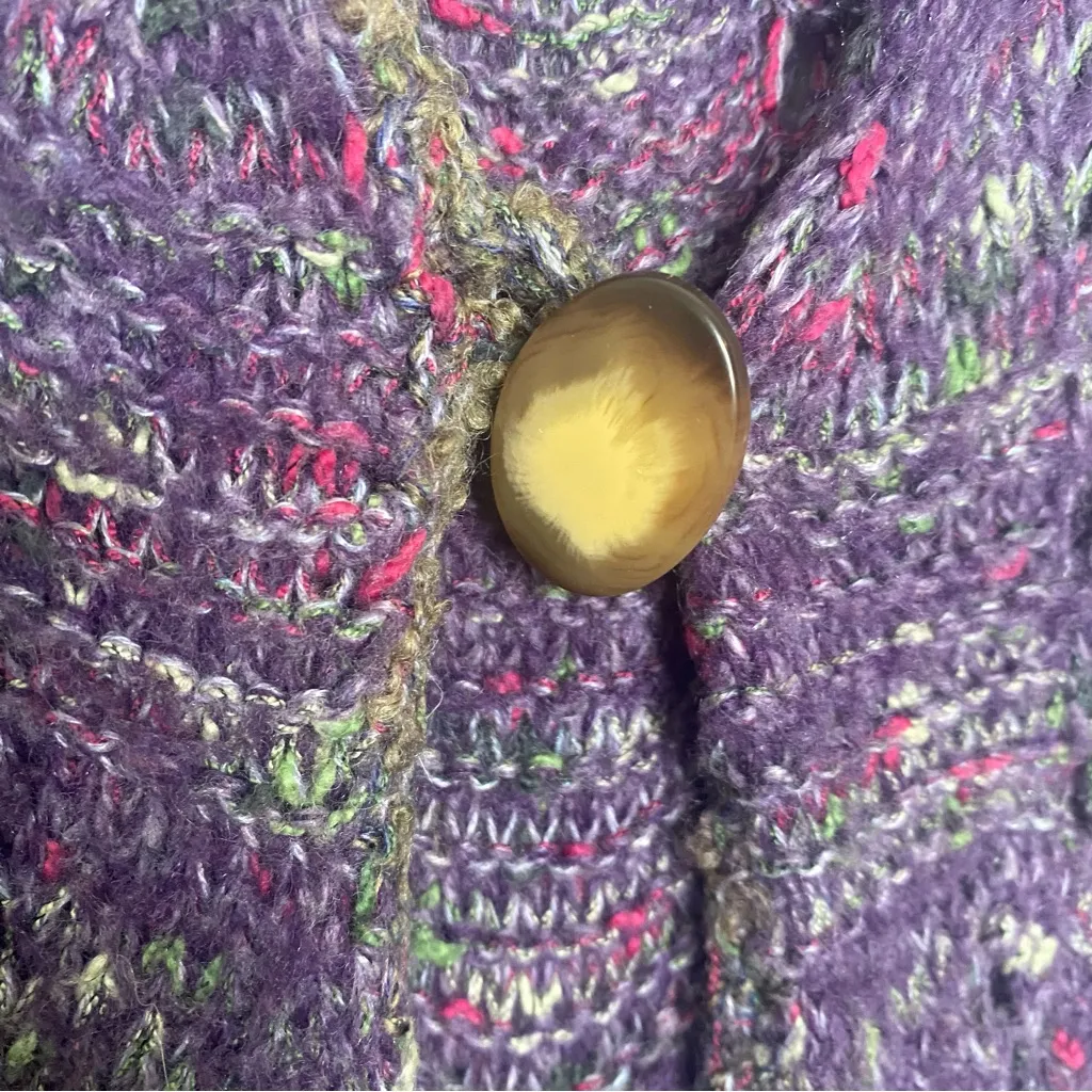 Coldwater Creek Sleeveless Wool Blend Long Crochet Cardigan Sweater M - Image 10