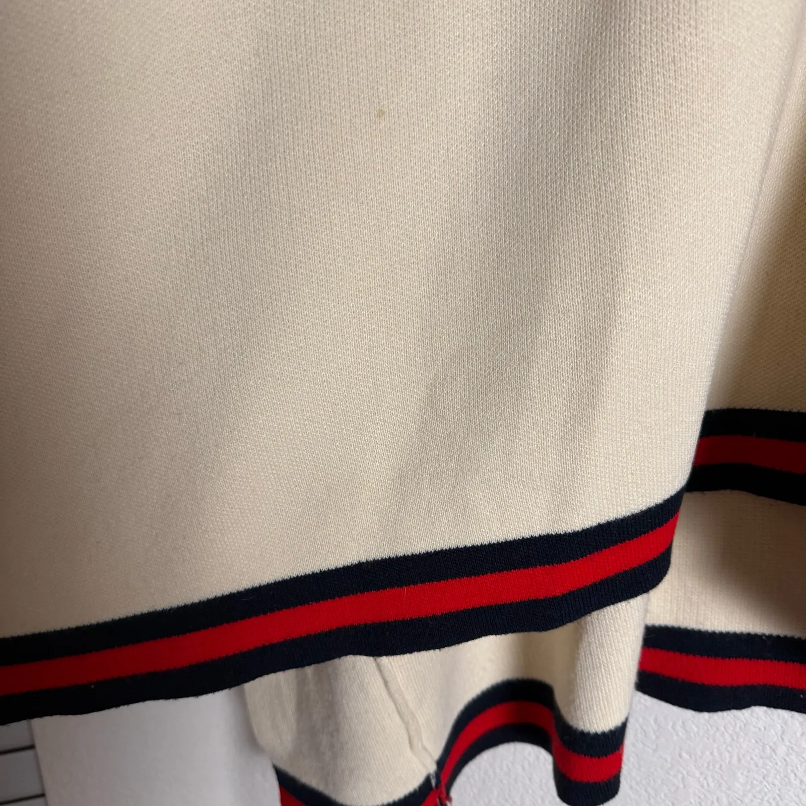 Tuckernuck Camden Ivory Striped V-Neck Soft Knit Poncho Cape Sweater One Size - Image 14