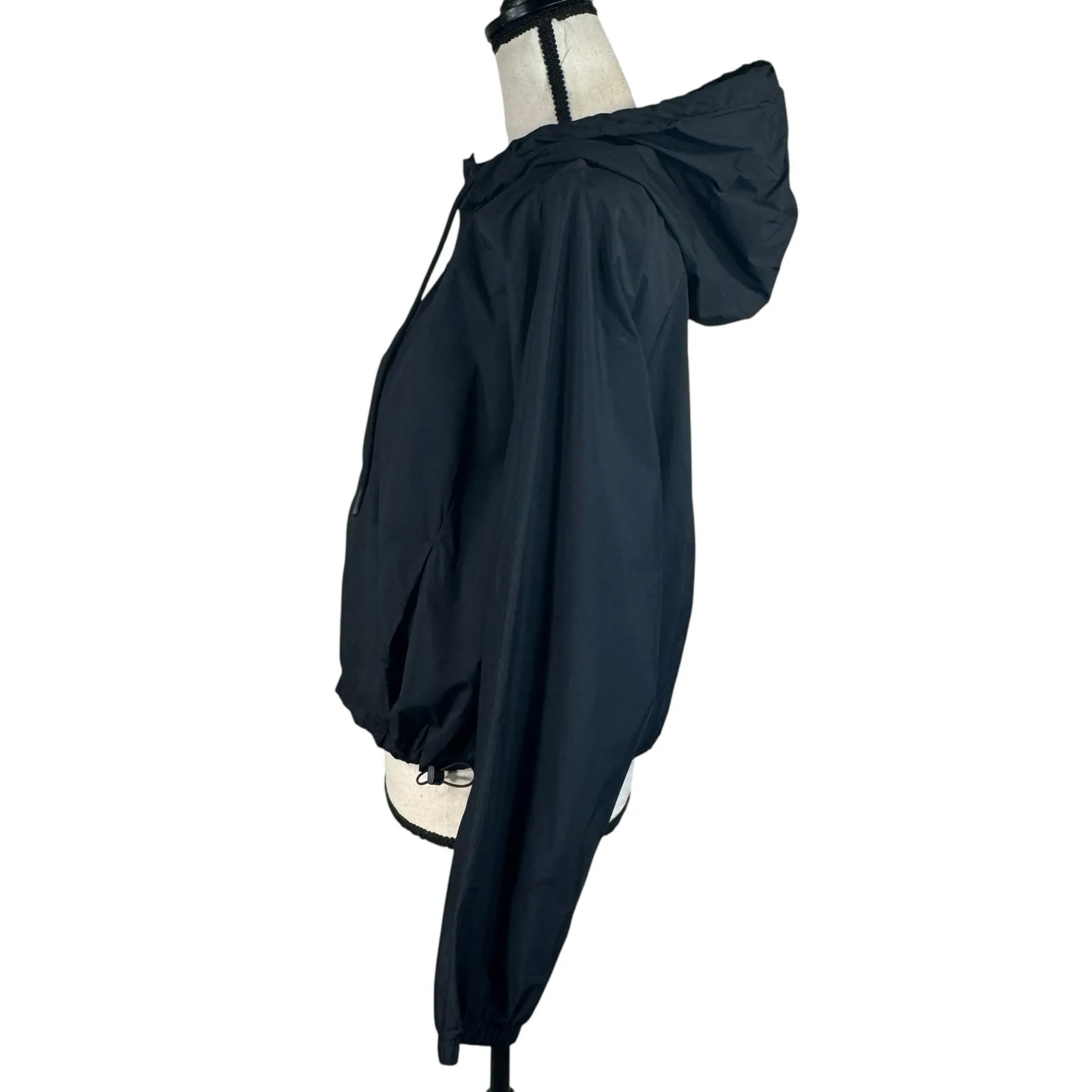 All in Motion Large Cropped Windbreaker Jacket Hooded Full-Zip Dolman Sleeves - Image 9