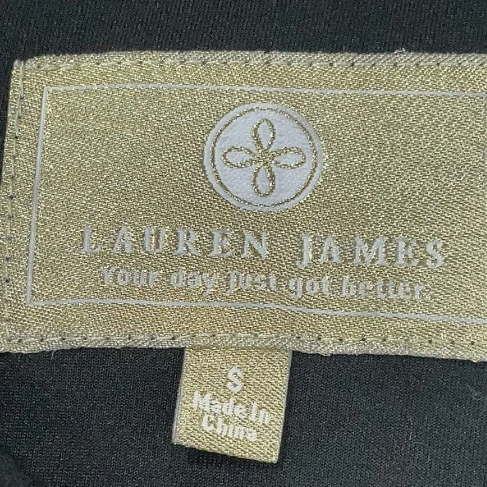 Lauren James River Dress Black Casual 3/4 Sleeve Pocket Suede Knit Sleeve Small - Image 6