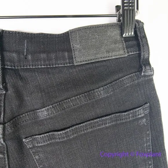 NEW Madewell the tall Kick Out Crop‎ Jeans in Black Rinse Wash, 28T - Image 11