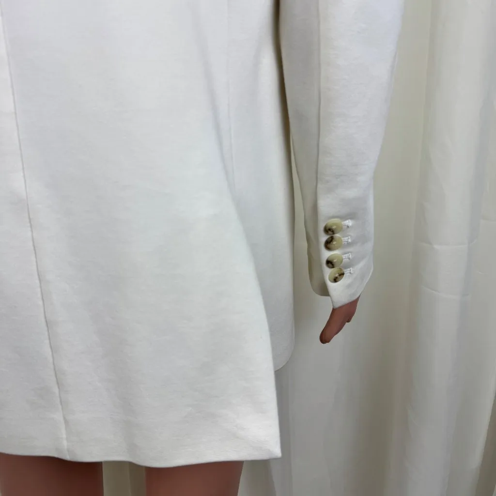 Women's Something Navy Danielle Double Breasted Blazer Career Size Medium White - Image 12