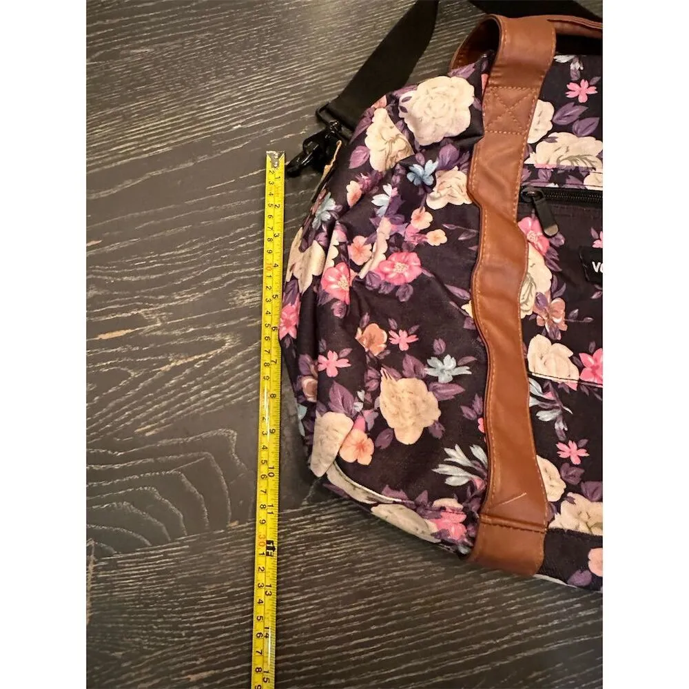 Vooray Roadie Gym Duffel Bag Floral Black Unisex Travel Bag - Image 4